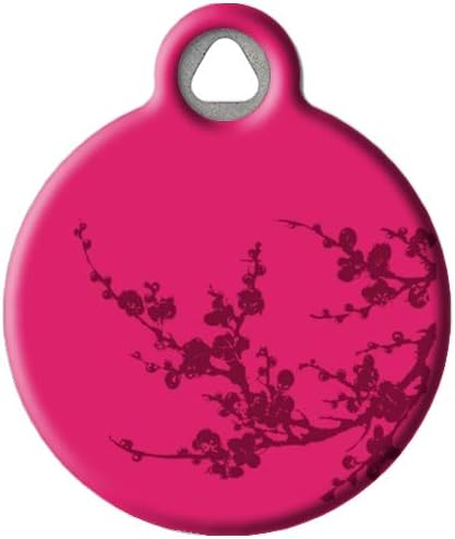 Lupine Pattern Plum Blossom Custom Pet ID Tag for Dogs and Cats (Large) Lupine Brand Matching Tag, Complements Lupine Leash and Collar Patterns, Customizable Dog Tags