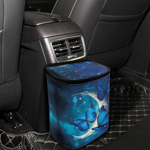 Skeleton Roses Pattern Car Trash Bin Collapsible Car Organizers and Storage for Front Seat Multipurpose Trash Bag Automotive Garbage Can Car Accessories Interior Car Organizer