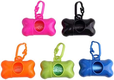 5 PCS Bone Shaped Poop Bag Dispenser (Random Color) | Pet Waste Disposal Bag Dispenser With Waste Bag