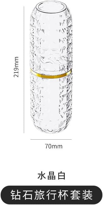 Didiseaon Transparent Toothbrush Holder Box with Dual Cups Portable Travel Toothbrush and Toothpaste Case for Home Gym School Business Trips Compact Pet Storage Organizer