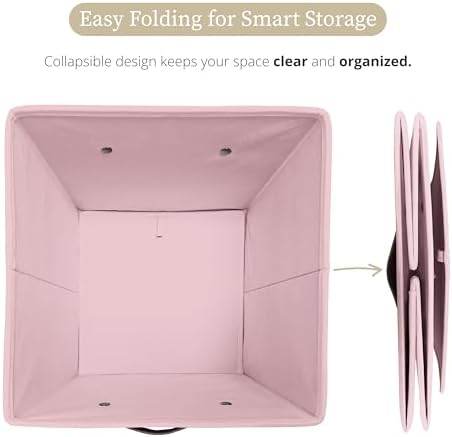 DECOMOMO Storage Bins, Cube Storage Bin with Labels