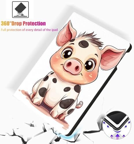 for Microsoft Surface Pro 11/10/9-13" 2024/2022 Tablet Case,Auto Wake/Sleep,Adjustable Stand Protective Cover - Cute Cartoon Pig