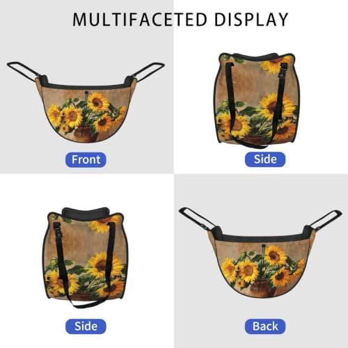 Sunflower Pattern Car Seat Organizer-Backseat Storage Bag for Travel