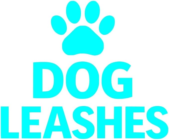 Dog Leashes Vinyl Decal – Waterproof Storage Label Sticker for Pet Organizer Bin or Hook Station (Mint)