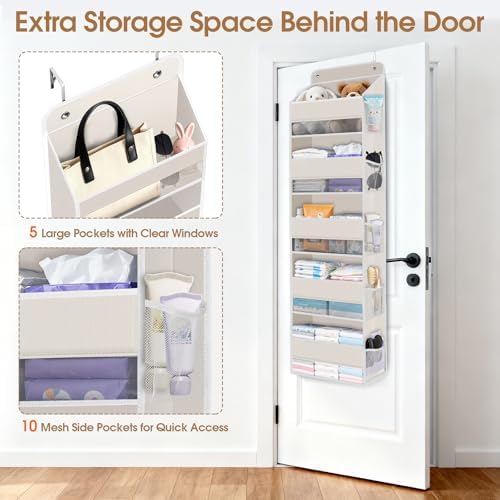 Over The Door Organizer Storage behind Door Hanging Organizer for Nursery