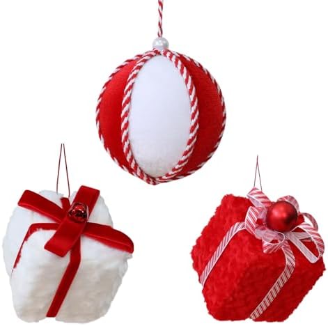 Festival Velvety Tree Hanging Decorations Assorted Holiday Ornament for Pets Durability Craft Supplies Festival Craft Ornament