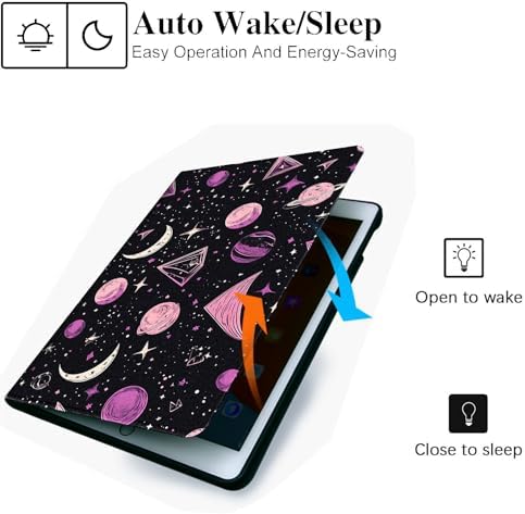 for Microsoft Surface Pro 11/10/9-13" 2024/2022 Tablet Case,Auto Wake/Sleep,Adjustable Stand Protective Cover - Star Moon Planet