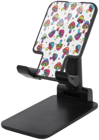 Portable Colorful Mushrooms Phone Holder with Non Slip Base | Fashion, Adjustable Height, Mobile Stand, Travel Office, Desk Accessories, Smartphones Tablet