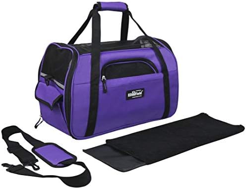 EliteField Soft-Sided Pet Carrier for Cats & Small Dogs (3-Year Warranty) | Airline Approved, Removable Bed & Cover, Built-In Leash, Luggage Sleeve, Seat Belt Loop, Waterproof, Durable, Foldable