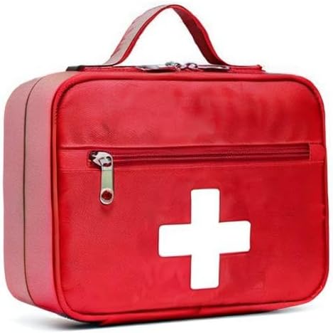 Gatycallaty First Aid Bag Empty Emergency Treatment Medical Bags Multi-Pocket for Home Office Car Traveling Hiking Trip (Medium, 1 Piece)