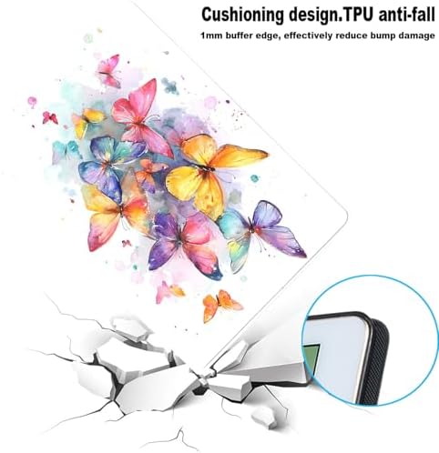 for Samsung Galaxy Tab A11 Plus/A11+ 5G 11 Inch 2025 (SM-X230/X236B) Tablet Protective Cover with Adjustable Stand and Magnetic Auto Wake/Sleep,Butterfly Watercolor