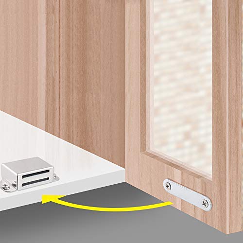 Cabinet Magnets Magnetic Door Catch Stainless Steel Door Magnet for Kitchen Bathroom Cupboard Wardrobe Closet Closures Cabinet Door Drawer Latch 20 lbs