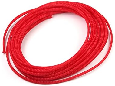 Othmro 5m/16.4ft PET Expandable Braid Organize & Protect Cable Sleeving Flexible Wire Mesh Sleeve Red,for TV Audio PC Cords Protect from Pets Chewing