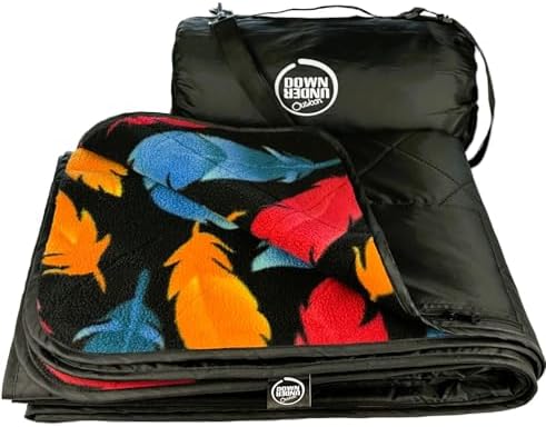 DOWN UNDER OUTDOORS Waterproof 350 GSM Fleece or Sherpa Stadium Blanket