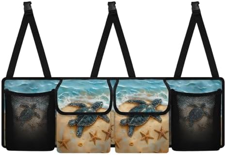 Turtle Car Trunk Organizer Hanging Detachable Car Backseat Storage Bag Foldable Multipurpose Storage Bag for Automotive Trunk Storage and Decoration
