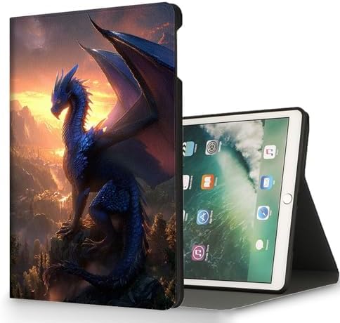 for Microsoft Surface Pro 11/10/9-13" 2024/2022 Tablet Case,Auto Wake/Sleep,Adjustable Stand Protective Cover - Blue Dragon