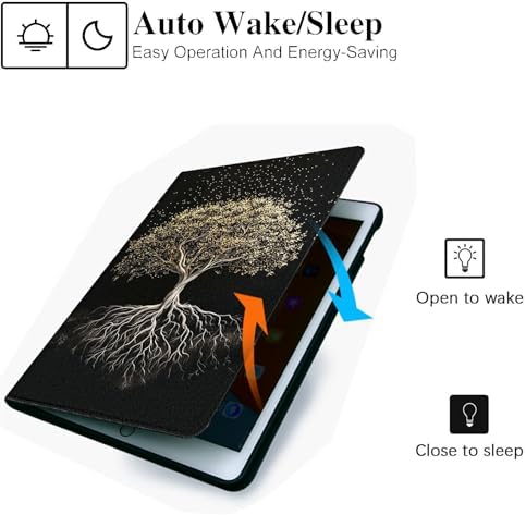 for Microsoft Surface Pro 8-13" 2021 Tablet Case,Auto Wake/Sleep,Adjustable Stand Protective Cover - Golden Life Tree