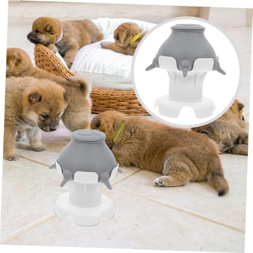 MERRYHAPY Puppy Feeding Station with Multiple Nipples Safe Nursing Device for Newborns Includes Stand for Convenient Feeding of Kittens and Puppies and Feeder Bowl