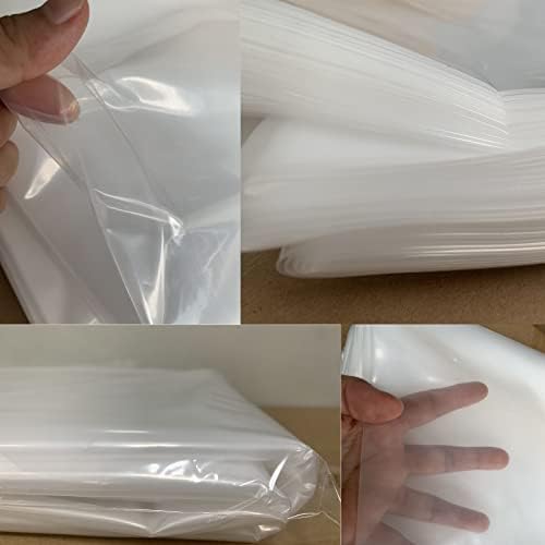 4 Pcs Plastic Rug Storage Bag with 10 Ties,4.5Mil Heavy Duty Fits Rug up to 6' x 9'，Perfect for Moving, Packing and Shipping Rolled Carpet