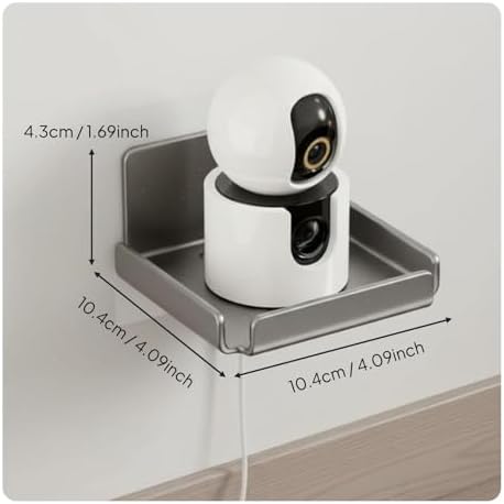Wall Mount Bracket Camera Shelf Holder Stand Carbon Steel with Quick Pressure Mount and Clean Cable Management Suitable for Rental Lobby approaches Dog Rooms, Color to 1
