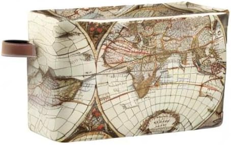 Globe Travel World Map Storage Basket Cloth Storage Cube Basket Bins | Collapsible Cloth with Handles Rectangular Toys Nursery Bedroom Home Office