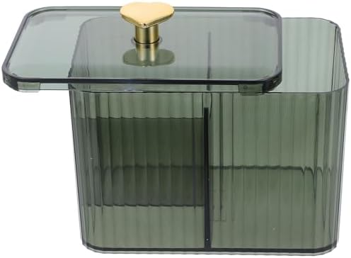 Green Pet Divided Bathroom Cotton Pad Organizer with Compartments