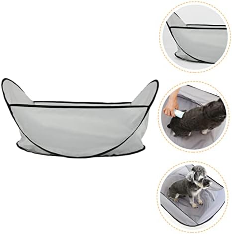 Pet Shearing Bib Foldable Dog Hair Catcher for Grooming Washable Hair Collector for Dog Haircut Trimming and Shaving Pet Catcher for Home Use 27.55X17.71X14.96in
