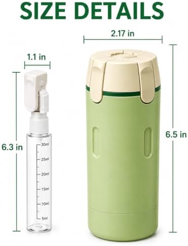 4 in 1 Travel Dispenser Bottles, Leak Proof Refillable Toiletry Containers for Shampoo Conditioner Lotion, Portable Travel Bottles for Vacation, Gym and Business Trip