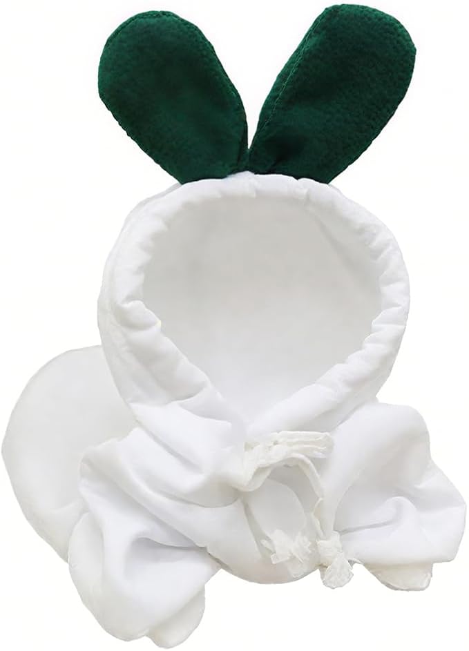 Pet Clothing Dog Transformation Shaped Hoodie (White Radish,S) | Autumn and Winter Warm Small Large Dog Method Dou Cat Clothes For French Bulldog Chihuahua Pug Boston Terrier Dachshund