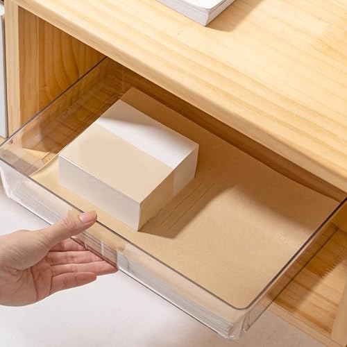 Clear Drawer Organiser Trays Set Makeup Trays Desk Drawers Dividers Organiser Bins for Kitchen Bedroom Bathroom Stackable Drawer