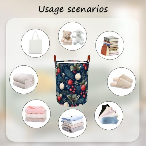 Laundry Basket 15.7x19.7 in Christmas Ornament Hamper for Bedroom