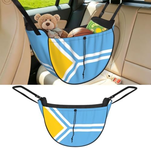 Flag of Tuva Car Seat Organizer-Backseat Storage Bag for Travel