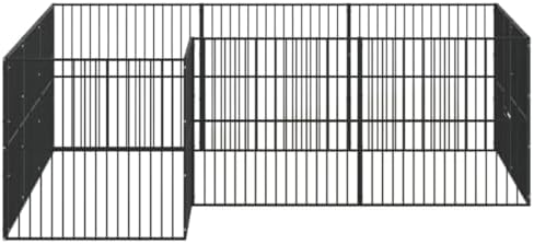 Large Galvanized Steel Dog Playpen, 12 Panel Metal Exercise Pen for Indoor and Outdoor Use, Secure Pet Enclosure for Small to Medium Animals