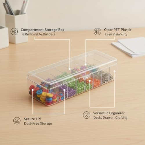 Compartment Storage Box, 1 PC