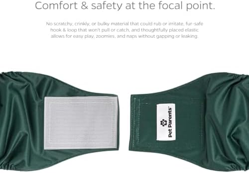 Pet Parents® Washable Belly Bands for Male Dogs (3pack) + Extendrs® of Durable Dog Diapers Male, Premium Male Dog Diapers & Dog Wraps (X-Small, Spruce)