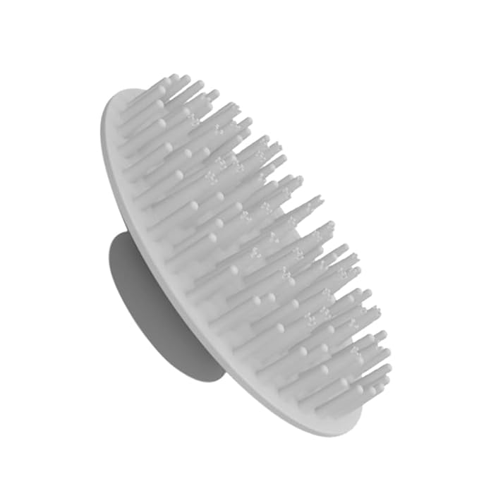 Toyvian Suction Cup Puppy Massage Brush Ergonomic Pet Bathing and Grooming Tool for Cats and Dogs Multi Functional Hair Cleaner and Massager Grey for Dematting and Shedding