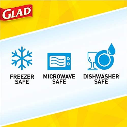 Glad GladWare Mini Round Food Storage Containers, 4 Oz, 8 Count, 12-Pack | BPA-free, lock-tight seal for snacks, portion control, and on-the-go; reusable and stackable