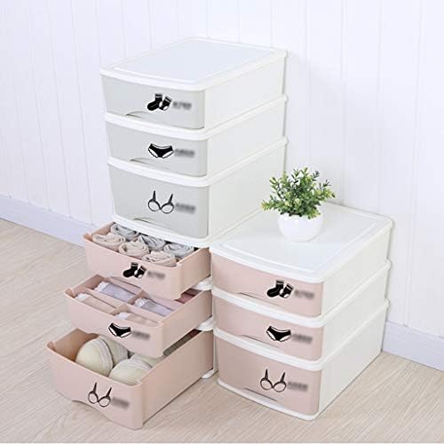 Drawer Organisers Closet Dividers Underwear Storage Box Plastic Storage Case for Bras Underwear Socks (Color : Size : Butterfly) (Underwear x2)