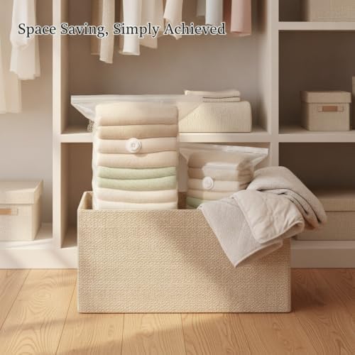 3D Cubic Profile Space Saver Bags, Manual Compression Storage for Travel and Closet Organization, Durable PET PE Material (1 PC)