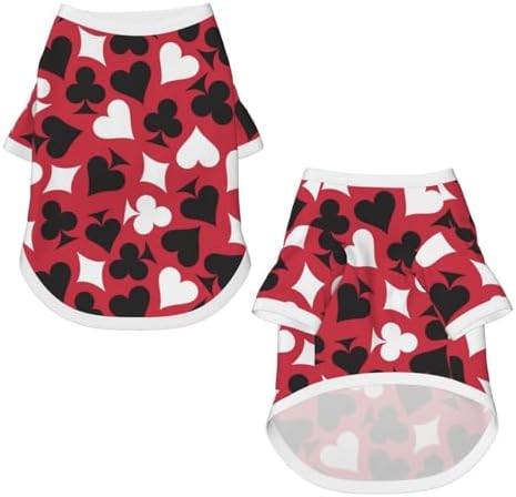 Playing Cards Dog Shirt Pet Cotton T-Shirt Breathable Dog Clothes