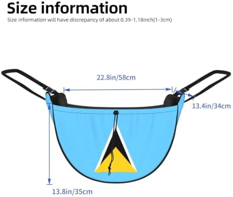 Flag of Saint Lucia Car Seat Organizer-Backseat Storage Bag for Travel | Waterproof Durable. Holds Snacks Gear Essentials. Fits Most Cars.