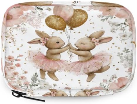 Travel Pill Organizer Watercolor Balloon Bunny Flower Pill Case