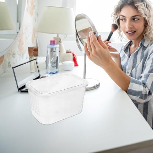 TEHAUX Lid Desktop Storage Containers Stationery Box Organizing Bin for Office Classroom Bathroom