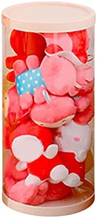 RiToEasysports Stuffed Animal Storage Bin, Transparent PVC Toy Organizer, Plush Toy Storage Bucket for Kids and Home Use