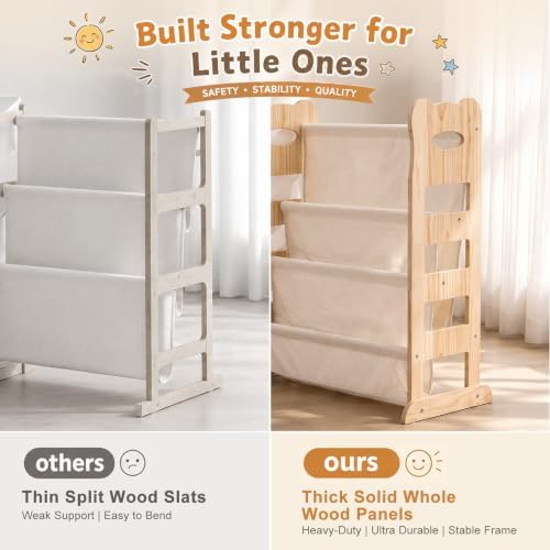 Toy Storage Organizer 60.7'' L | Bookshelf, Stuffed Animal Storage