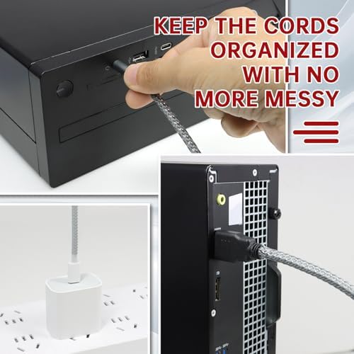 Braided Cable Management Sleeves, High Density PP Cotton Mixed PET Yarn Wire Loom for Automotive Wiring Harness & PC Computer Case Pets No Chew (Black White Black, 8mm (5/16")-19ft)