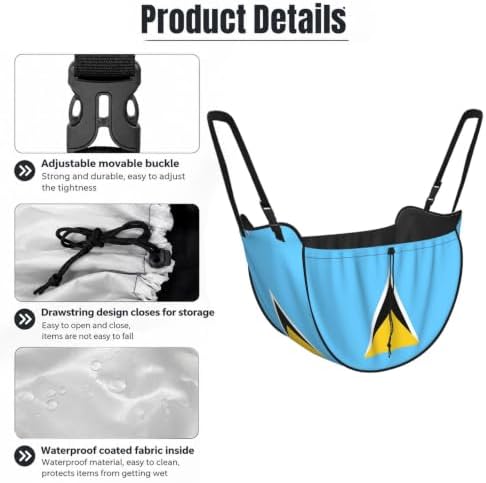 Flag of Saint Lucia Car Seat Organizer-Backseat Storage Bag for Travel | Waterproof Durable. Holds Snacks Gear Essentials. Fits Most Cars.