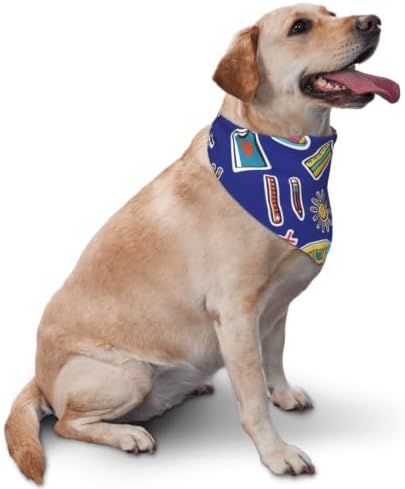 Teacher's Pet Dog Bandana,Funny Bandana Gift,Photo Prop Accessories for Dog Lovers Owner Gift,Triangle Reversible Fall Scarf, Adjustable (Royal Blue)