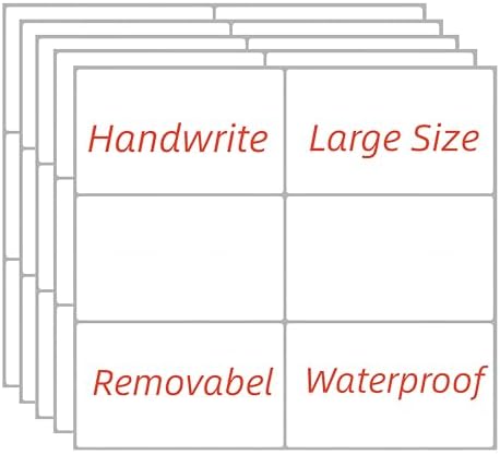 Removable Stickers Labels 5" x 3" 120 Large Moving Labels for Boxes, Packing Supplies for Moving, White Blank Label Stickers for Home Organization Projects, Kitchen, Storage Bins