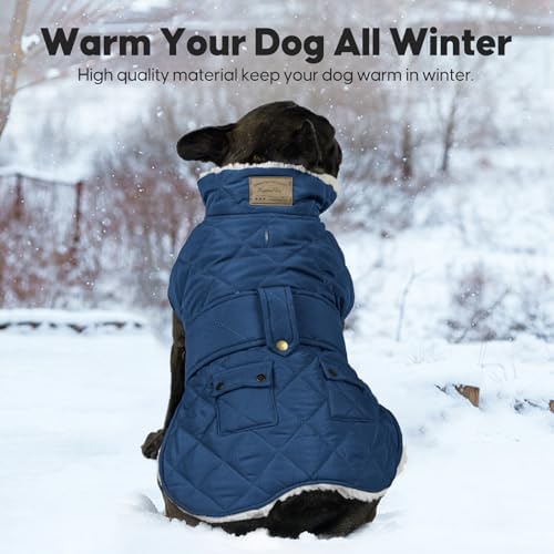 KYEESE Waterproof & Windproof Dog Coat for Medium Large Dogs Puffer Jacket